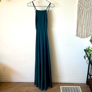 Lulus Mythical Kind of Love Dark Green Maxi Dress